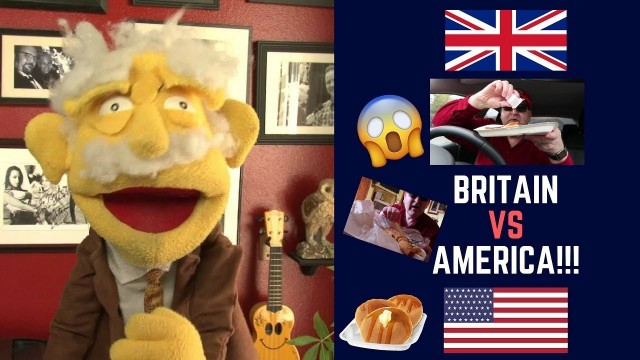 'BRITISH VS AMERICAN FOOD CHALLENGE  FT. PROFESSOR VON PUPPET (UK FOOD REVIEW)'