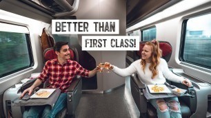 'High Speed EXECUTIVE CLASS Train Ride! - Tour & Food Review (Venice, Italy to Rome)'