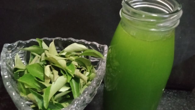 'Curry leaves juice for hair growth/ juice for weight loss/ hair fall control juice #curryleavesjuice'