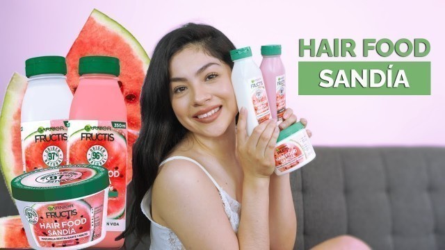 'RESEÑA GARNIER HAIR FOOD SANDÍA! MI FAVORITAAAAA! ♥ | Evelynlugod'