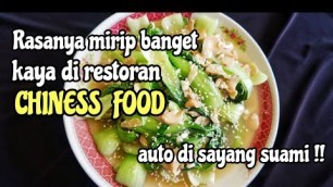 'Masak ala restoran chines food  | tumis pokcoy jamur | resep dan cara buat nya mudah  banget !!'