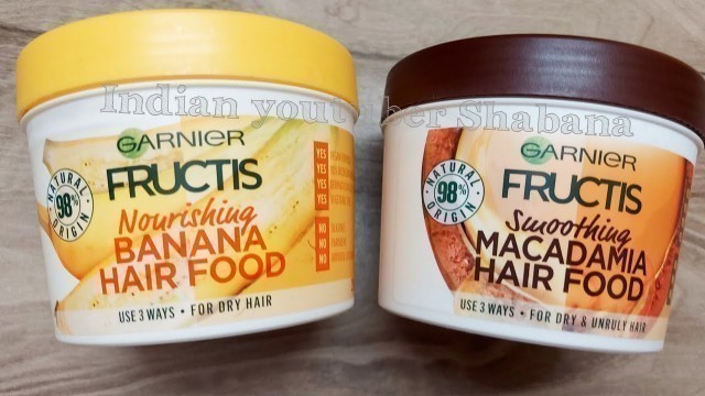 'new Garnier fructis hair food in Deep nutrition Banana & smooth Macadamia hair Food Honest Review'