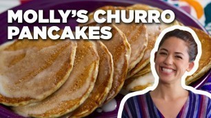 'Molly Yeh Makes CHURRO Pancakes with Sweet Milk Glaze | Girl Meets Farm | Food Network'