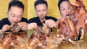 'Chines food Eating Show| Eat fatty meat, pork skin, pork , beef ribs.pork head with eating shound#9'