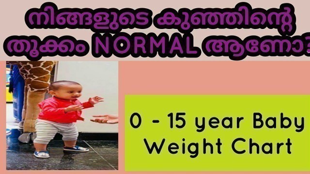 'BABY WEIGHT CHART/malayalam'