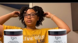 'TGIN Curl Food & Miraclex Repair Reconstructor 4C Hair Demo and Review!'