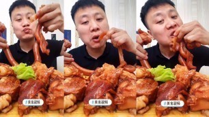 'Chines food Eating Show| Eat fatty meat, pork skin, pork , beef ribs.pork head with eating shound#24'