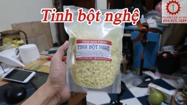 'Review Tinh Bột Nghệ Hoa Ban Food có như lời đồn - Cách kiểm tra tinh nghệ thật giả| Phạm Văn auto'