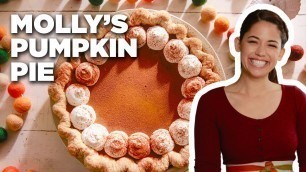 'Molly Yeh\'s Pumpkin Pie with Whipped Cream and Cinnamon | Girl Meets Farm | Food Network'