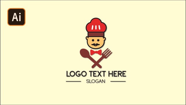 'How to Make Restaurant and Food Logo || Fast Food Logo Design Illustrator || Design Tutorial'