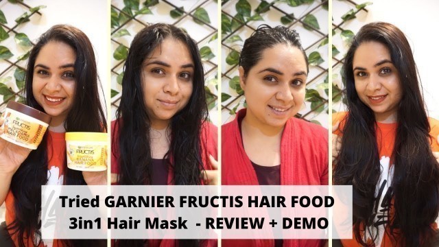 'I tried GARNIER Fructis HAIR FOOD MACADAMIA Hair MASK on dry damaged hair | worth it or not ?'