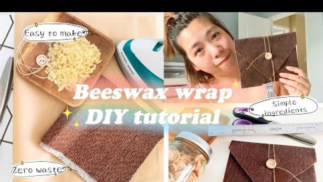 'Easy DIY beeswax wrap tutorial, make a beeswax wrap with me. Canadian eco-friendly small business'