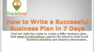 'How To Successfully Write A Food Truck Business Plan in 7 Days'