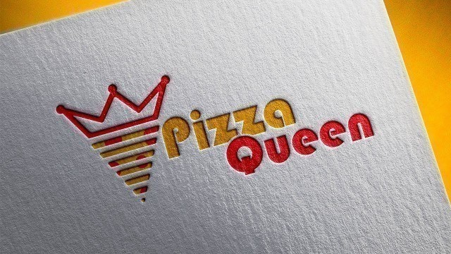 'restaurant Logo Design | food logo design in Adobe Illustrator | pizza queen logo'