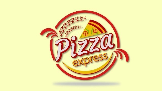 'Pizza express logo design in adobe illustrator CC||food logo free vector||pizza logo||Rasheed RGD'