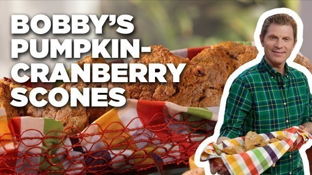 'Bobby Flay\'s Pumpkin-Cranberry Scones with Whipped Maple Butter | Brunch @ Bobby\'s | Food Network'