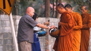 'Giving Food to Monks'