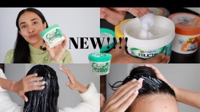 'Trying the NEW Garnier Fructis Hair Food Masks! You\'ll be AMAZED with the results | Sneha Sen'