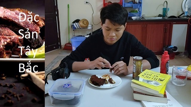 'Thử ăn thịt trâu gác bếp hoa ban food và sự bất ngờ - TN Hưng Vlogs'